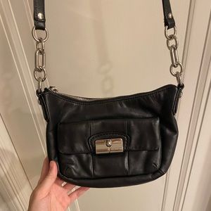 Black leather COACH bag